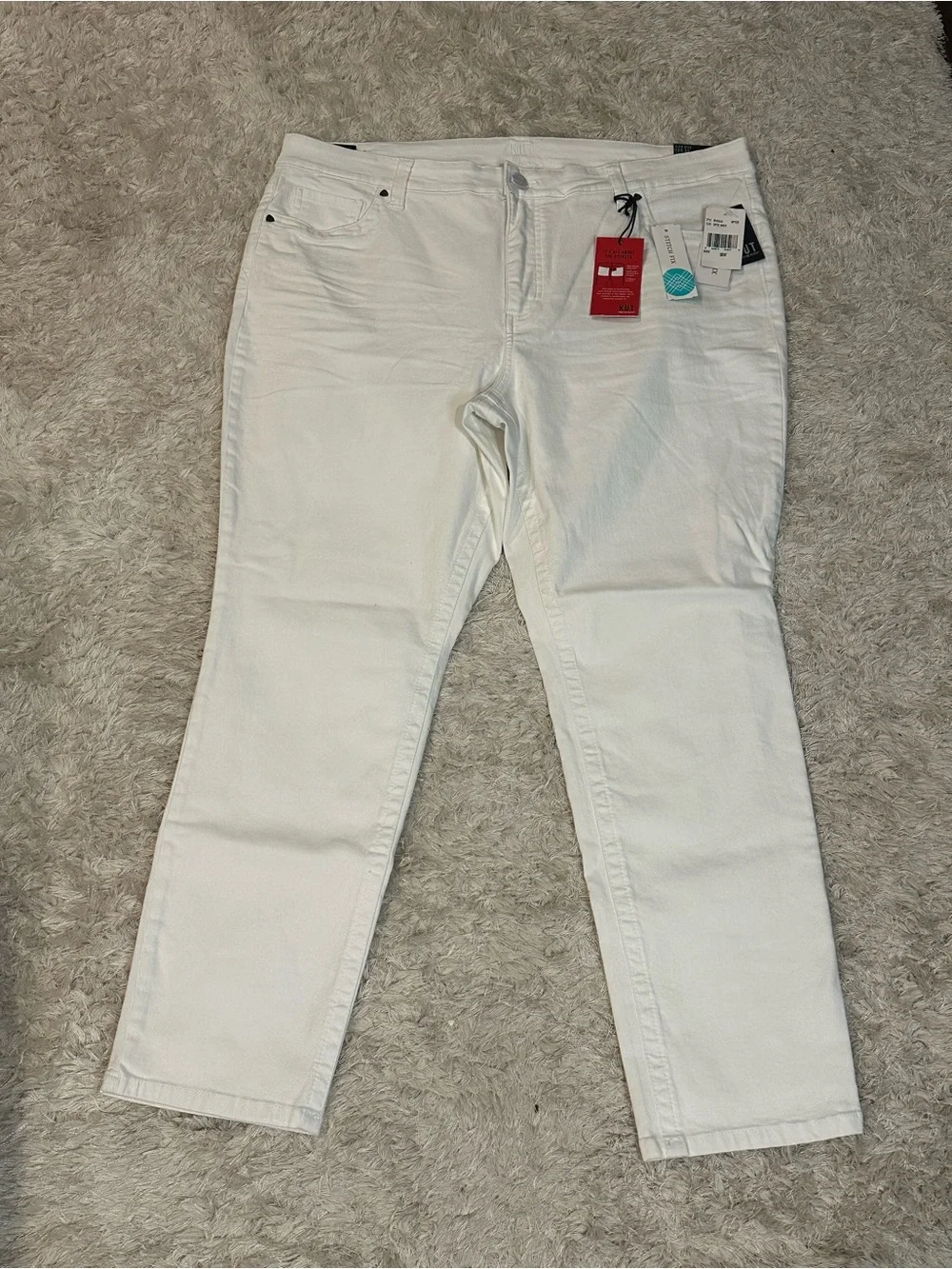 NWT Kut from the Kloth High Rise Fab Ab Straight Leg White Jeans - 18W